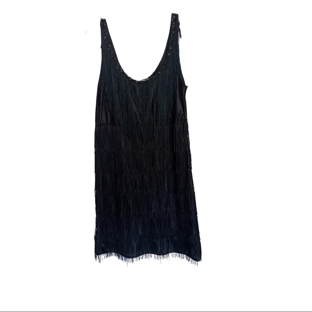 Black Flapper-Style Dress - PERFECT for Halloween.